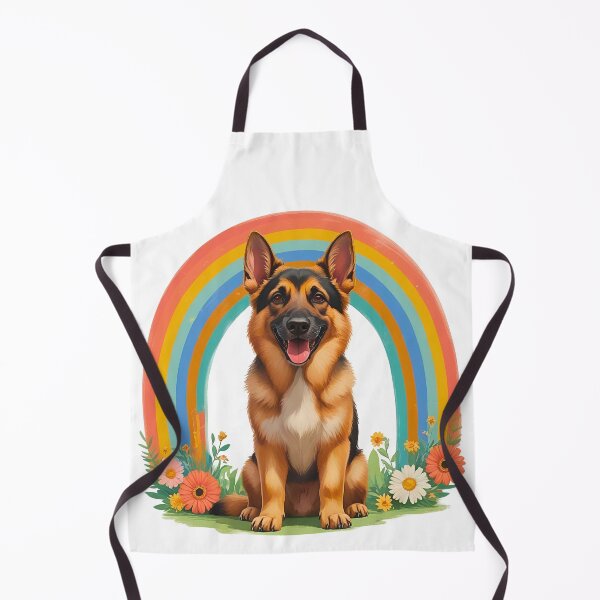 Item preview, Boho Rainbow German Shepherd – Whimsical Dog Art for GSD Lovers designed and sold by Fredster1966.