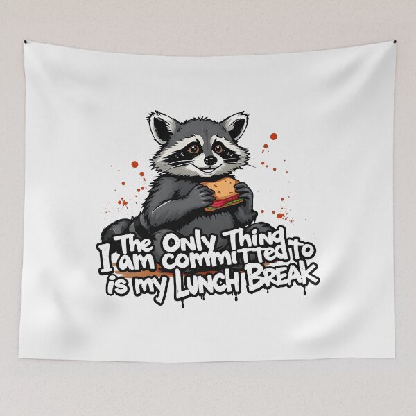 Item preview, Raccoon Lunch Break Office Humor Design designed and sold by FoxyJags.