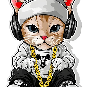 Artwork thumbnail, Kawaii Rapper Cat by Ragil-Studio