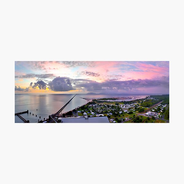 Item preview, Lucinda Early Sunrise over the Sugar Terminal Jetty North QLD designed and sold by Adam Gormley.