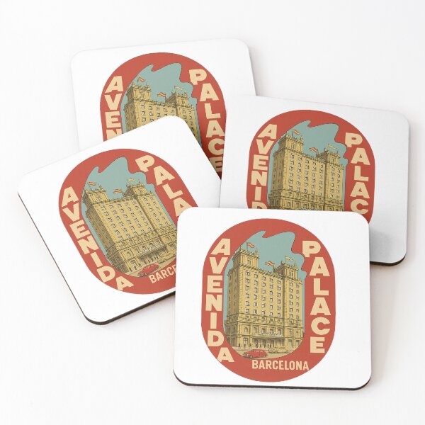 Item preview, Vintage Avenida Palace Barcelona Travel Label Design designed and sold by weirdfishes123.