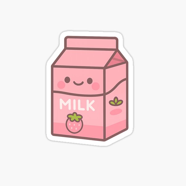 Item preview, Strawberry Milk Carton Sticker designed and sold by NJ-Digital-Shop.