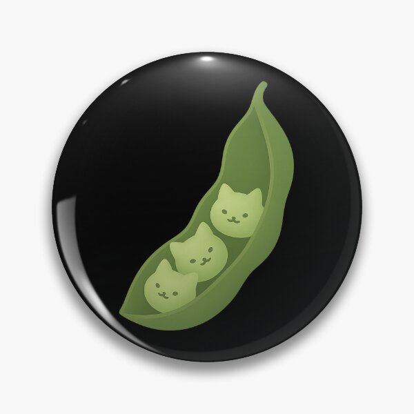 Item preview, Kawaii Cat Beans in Edamame – Funny Green Snack Sticker designed and sold by Tripconic.