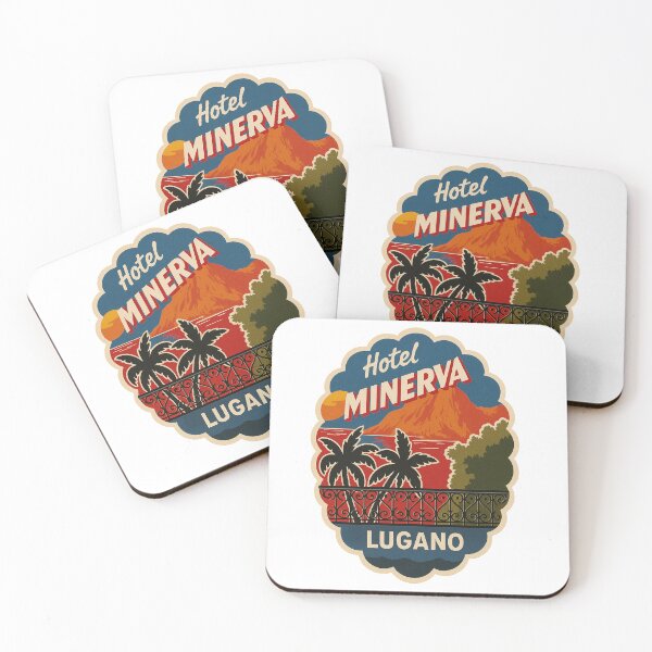 Item preview, Vintage Hotel Minerva Lugano Travel Label Art designed and sold by weirdfishes123.