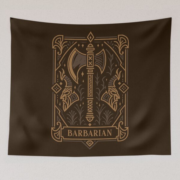 Item preview, Barbarian Character Class Emblem Tabletop TTRPG designed and sold by pixeptional.