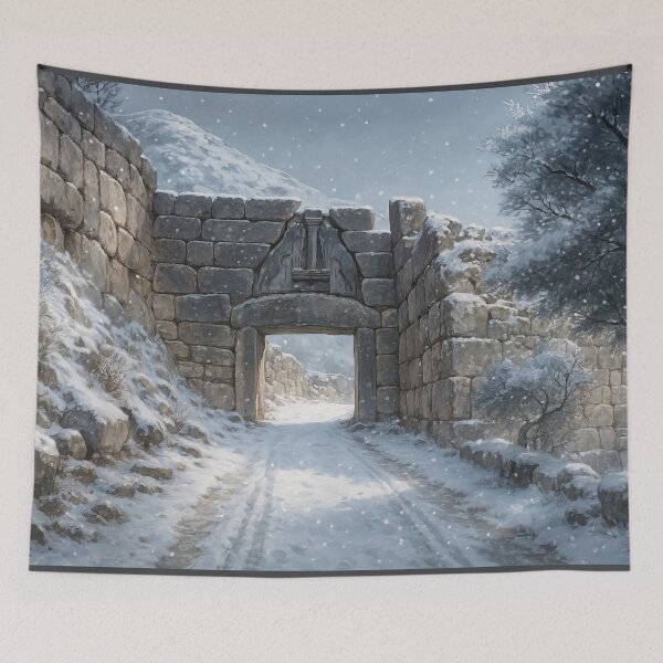 Item preview, The Mycenae Lion Gate in Winter designed and sold by KAI-Studio.