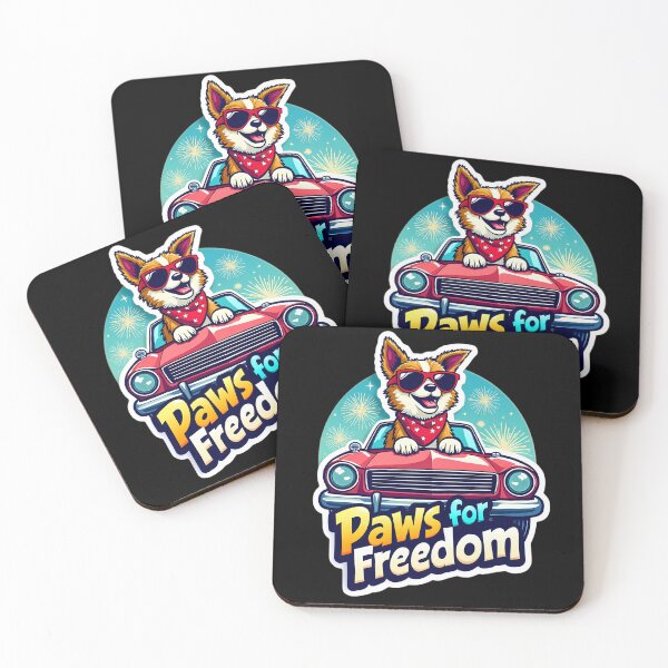 Item preview, Paws for Freedom: Fun Dog Sticker Celebrating Adventure and Liberty designed and sold by FestivityFinds.