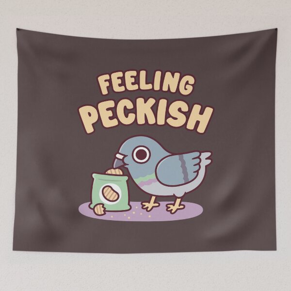Item preview, Cute Pigeon And Potato Chips Feeling Peckish designed and sold by rustydoodle.