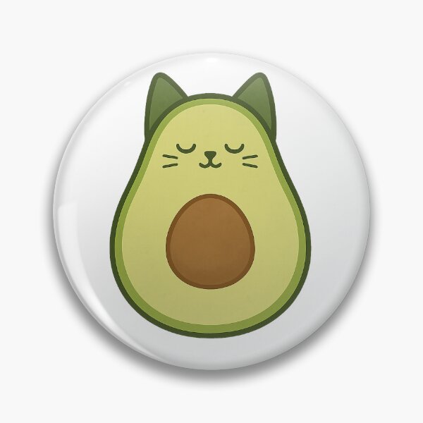 Item preview, Avocado Cat Belly – Funny Kawaii Fruit Sticker designed and sold by Tripconic.