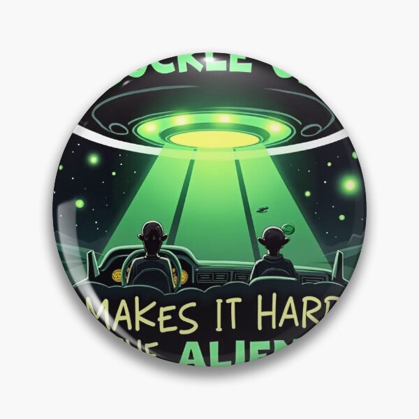 Item preview, Buckle Up – Alien Abduction Sticker designed and sold by Gscode.