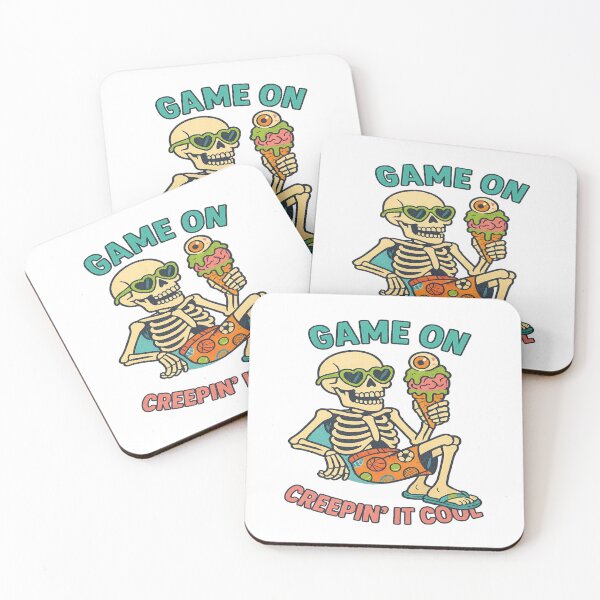 Item preview, Creepin’ It Cool – Funny Summerween Skeleton Beach Vibes  designed and sold by Rajasekar.