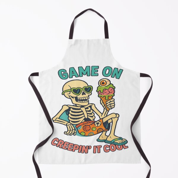 Item preview, Creepin’ It Cool – Funny Summerween Skeleton Beach Vibes  designed and sold by Rajasekar.