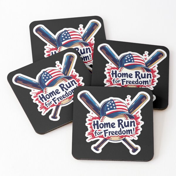 Item preview, Home Run for Freedom: Dynamic Baseball Sticker Celebrating Sport and Patriotism designed and sold by FestivityFinds.