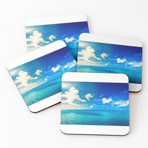 Item preview, Floating Dreams Over the Blue Sea | Ukiyo-e Clouds & Ocean - PhotoArt Fusion designed and sold by GeEeN.