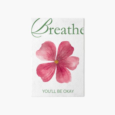 Item preview, Breathe You’ll Be Okay Positivity Mental Health White designed and sold by nikifora.