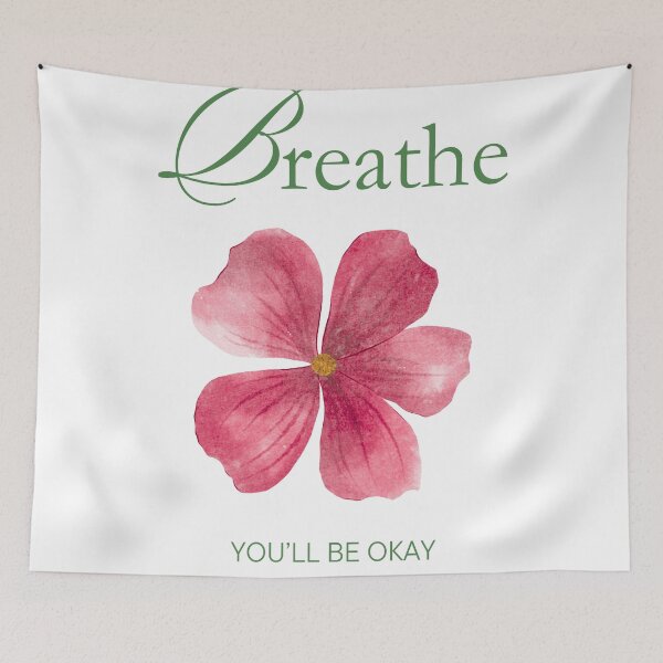 Item preview, Breathe You’ll Be Okay Positivity Mental Health White designed and sold by nikifora.