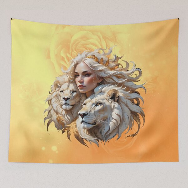 Item preview, Queen of Fantasy between majestic lions designed and sold by nicky2342.