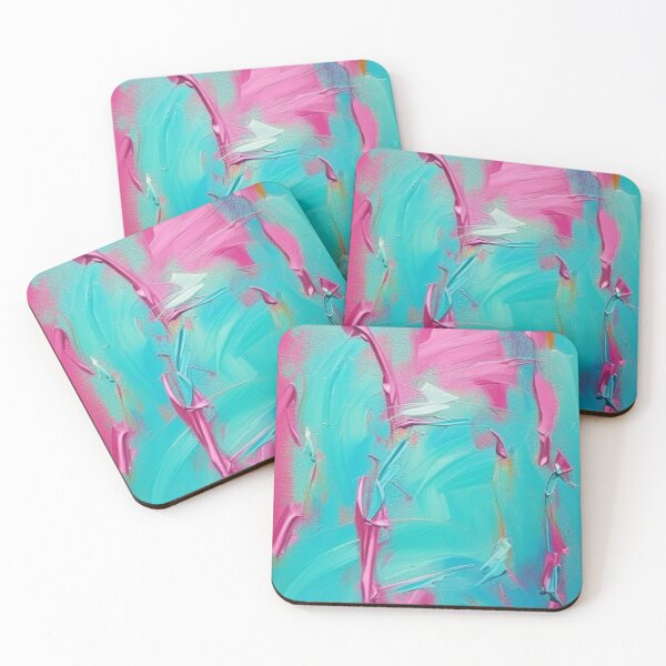 Item preview, Abstract Composition in Turquoise and Pink designed and sold by GaggleHaus.