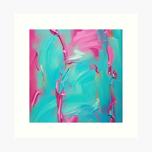 Item preview, Abstract Composition in Turquoise and Pink designed and sold by GaggleHaus.