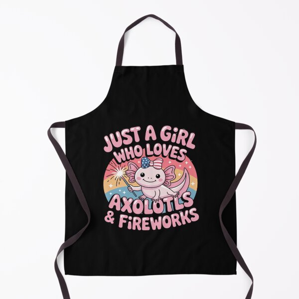 Item preview, Just a Girl Who Loves Axolotls and Fireworks Cute Patriotic Animal Design designed and sold by Nzgiftsandmore.