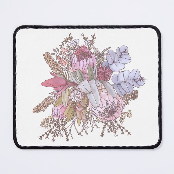 Item preview, Australian Bush Flowers Feminine Bouquet – Wattle, Protea & Gumnuts by Jo Story designed and sold by Sketchbook Designs.
