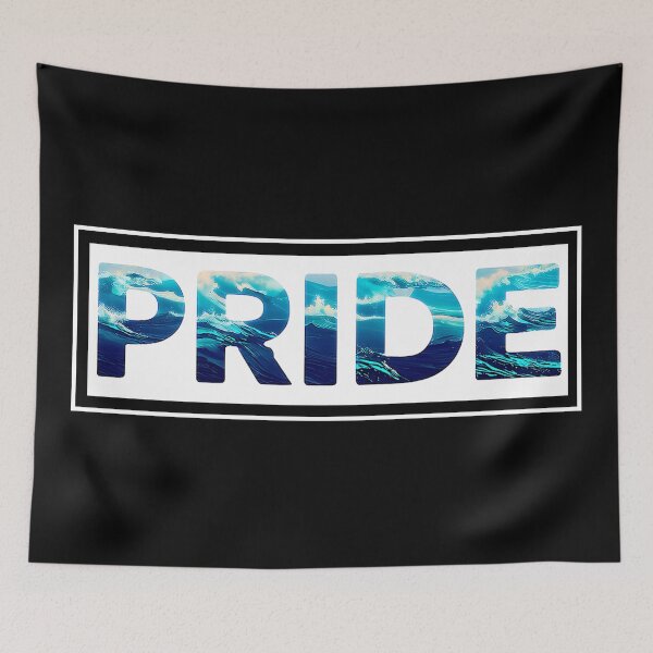Item preview, Pride with Ocean Waves Graphic, Classic pride flag graphic, Rainbow Graphic, LGBTQ,  Pride Party, Pride Parade, Unisex Design, Subtle  LGBTQ,  designed and sold by PrideBeProud.