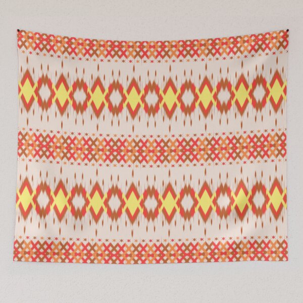 Item preview, Seamless Warm-Toned Tribal Ikat Pattern – Ethnic Boho Fabric Design in Earthy Colors designed and sold by Design2delight.