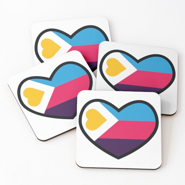 Item preview, Polyamorous Flag Heart designed and sold by deadbeatprince-typography.