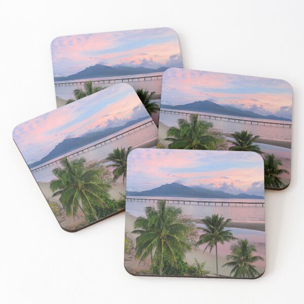 Item preview, Hinchinbrook Island Sunrise through the Palms with Jetty designed and sold by Adam Gormley.