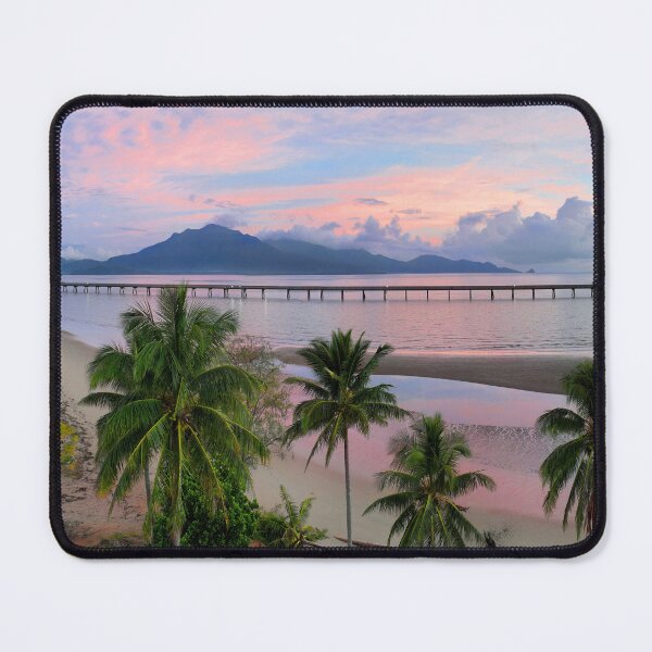 Item preview, Hinchinbrook Island Sunrise through the Palms with Jetty designed and sold by Adam Gormley.