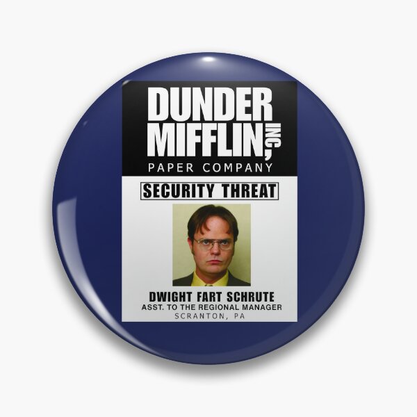 Item preview, Dunder Mifflin. Company Security Threat ID Badge  designed and sold by Keeping Art Heavenly.