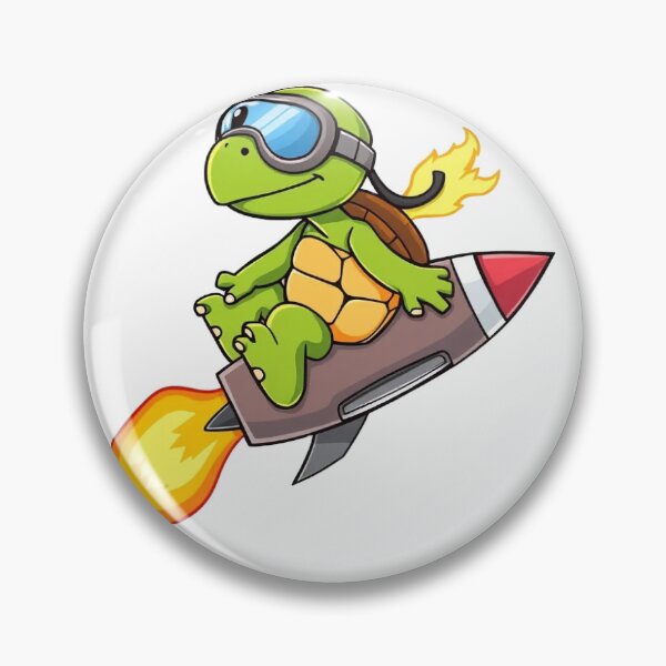 Item preview, Rocket Turtle – Funny Cartoon Sticker designed and sold by Gscode.
