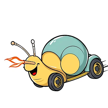 Artwork thumbnail, Turbo Snail – Funny Racing Sticker by Gscode