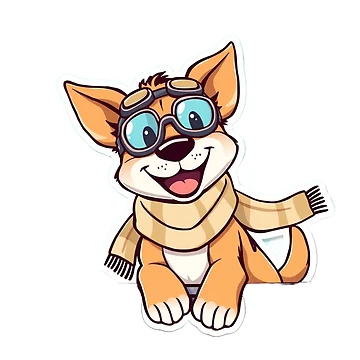 Artwork thumbnail, Happy Dog Ride – Cartoon Sticker by Gscode