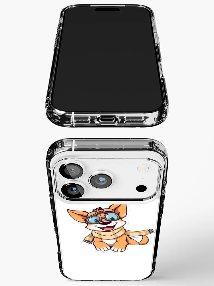Thumbnail 3 of 5, iPhone Case, Happy Dog Ride – Cartoon Sticker designed and sold by Gscode.