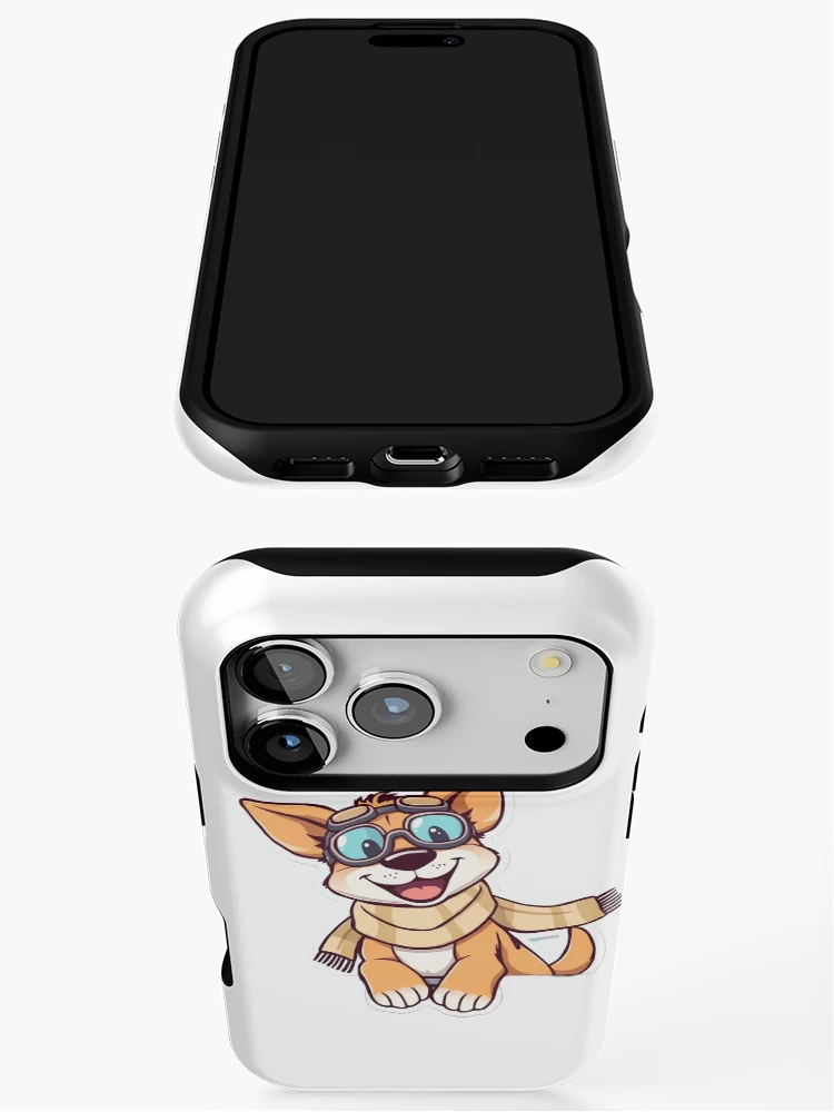 Thumbnail 3 of 4, iPhone Case, Happy Dog Ride – Cartoon Sticker designed and sold by Gscode.