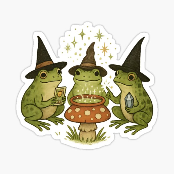 Item preview, Witchy Frogs Brewing Magic designed and sold by InkWave54.
