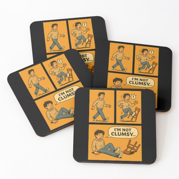 Item preview,  Not Clumsy, Just Unlucky – Funny Comic Strip designed and sold by ndalamson.