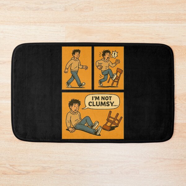 Item preview,  Not Clumsy, Just Unlucky – Funny Comic Strip designed and sold by ndalamson.