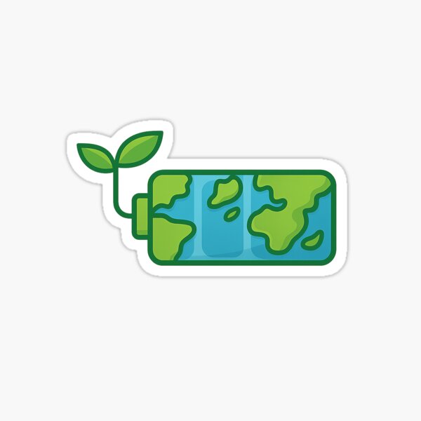 Item preview, World Environment Day sticker - Earth eco battery designed and sold by Argie Malicsi.