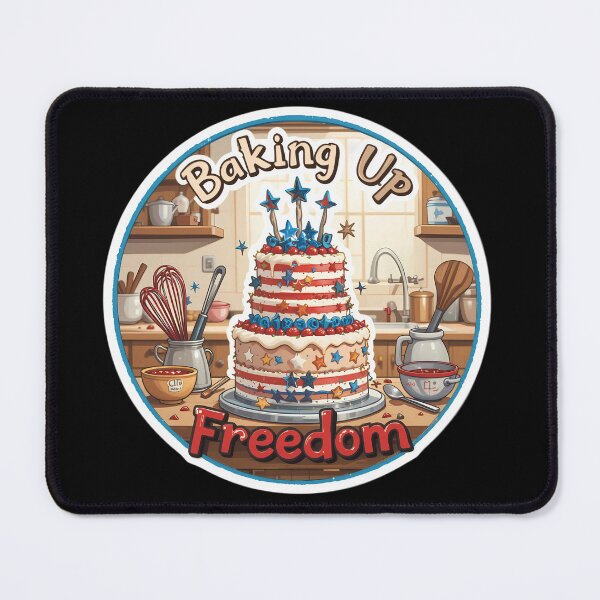 Item preview, Baking Up Freedom: Festive Cake Sticker for Baking Enthusiasts designed and sold by FestivityFinds.