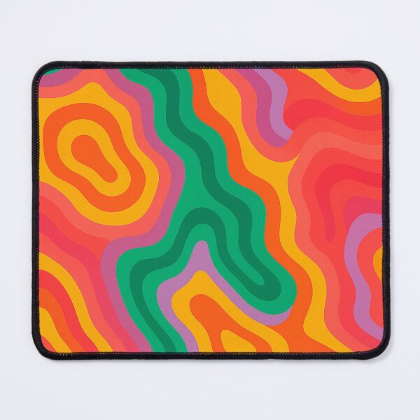 Item preview, Psychedelic Groovy Wave Print for Happy Vibes designed and sold by weirdfishes123.