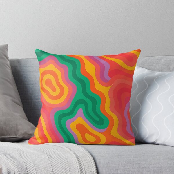 Item preview, Psychedelic Groovy Wave Print for Happy Vibes designed and sold by weirdfishes123.