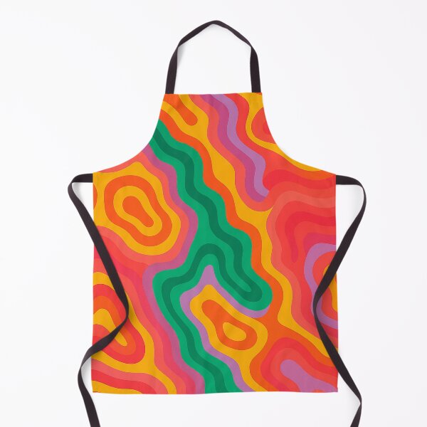 Item preview, Psychedelic Groovy Wave Print for Happy Vibes designed and sold by weirdfishes123.