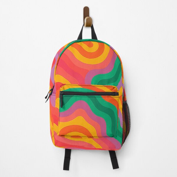 Item preview, Psychedelic Groovy Wave Print for Happy Vibes designed and sold by weirdfishes123.