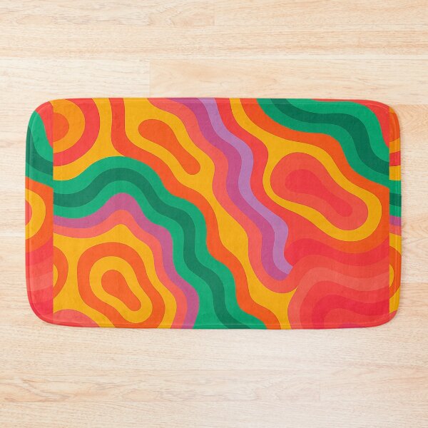 Item preview, Psychedelic Groovy Wave Print for Happy Vibes designed and sold by weirdfishes123.