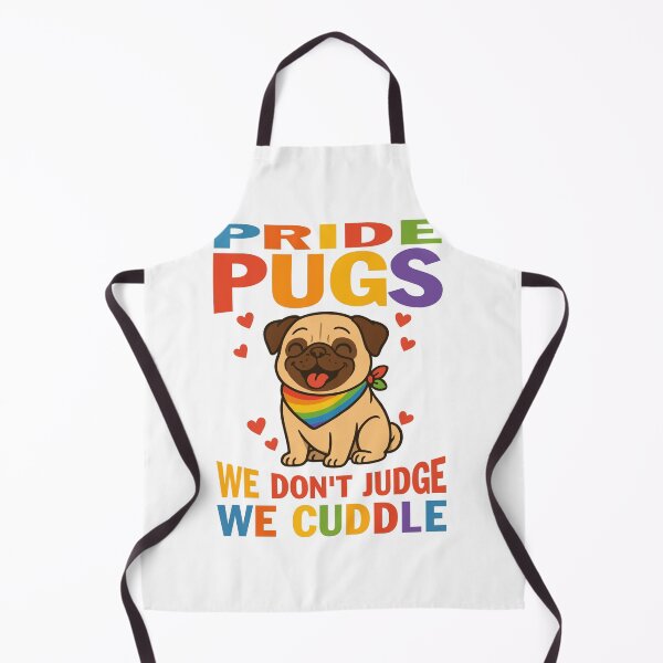 Item preview, PRIDE AND PUG- WE DONT JUDGE- WE CUDDLE designed and sold by ZHUGUI.