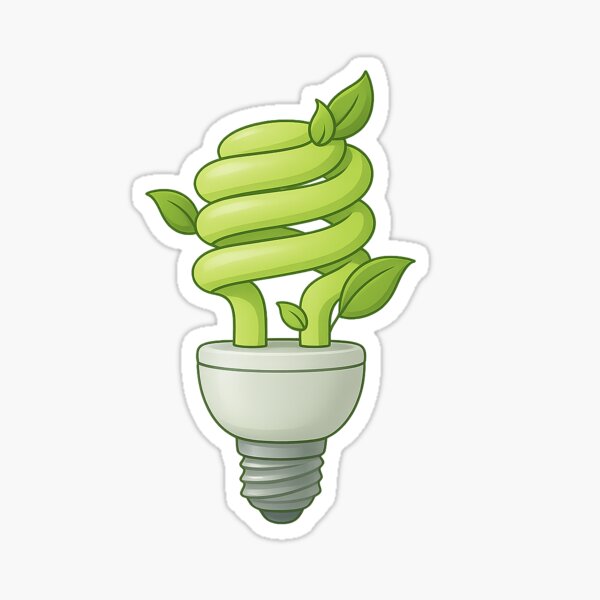 Item preview, World Environment Day sticker - Eco friendly bulb designed and sold by Argie Malicsi.