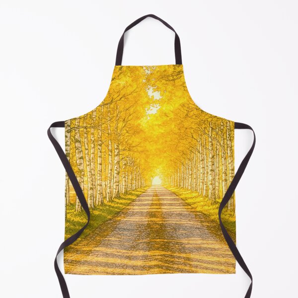 Item preview, Golden Birch Road | Autumn Light Tunnel - Radiant Forest Path designed and sold by GeEeN.
