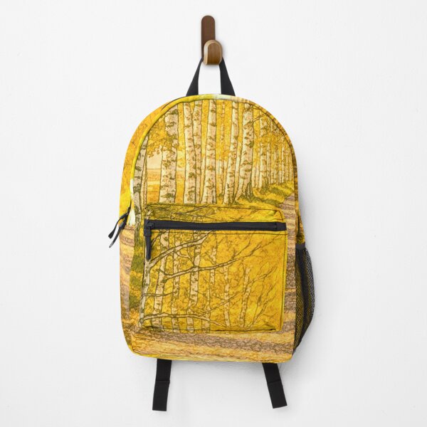 Item preview, Golden Birch Road | Autumn Light Tunnel - Radiant Forest Path designed and sold by GeEeN.
